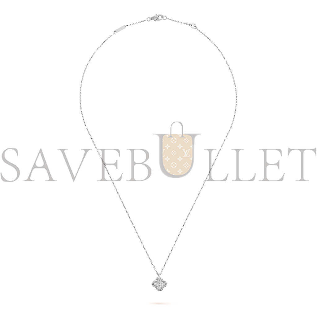 VAN CLEEF ARPELS SWEET ALHAMBRA PENDANT - WHITE GOLD, DIAMOND  VCARO85900